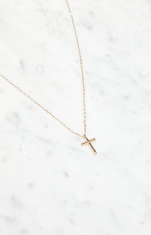 Gold Cross Necklace image number 2