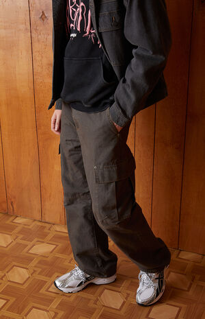 Dylan Baggy Cargo Pants Ripstop Faded Black image number 1