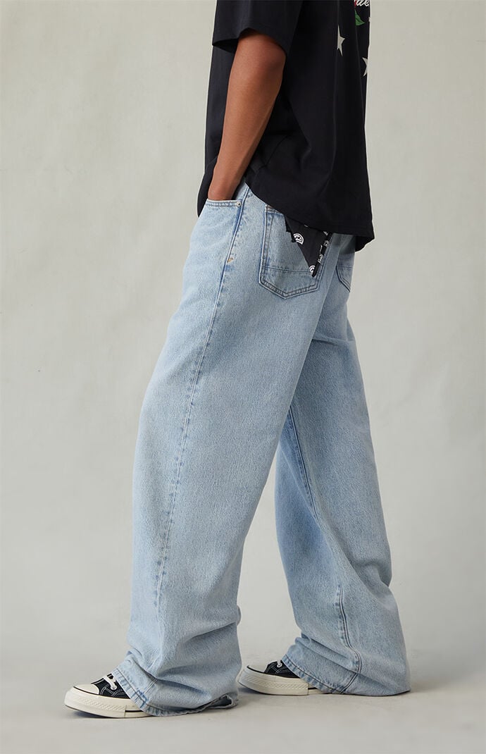 Pacsun Blake Extreme Baggy Jeans Drawstring Light Indigo
