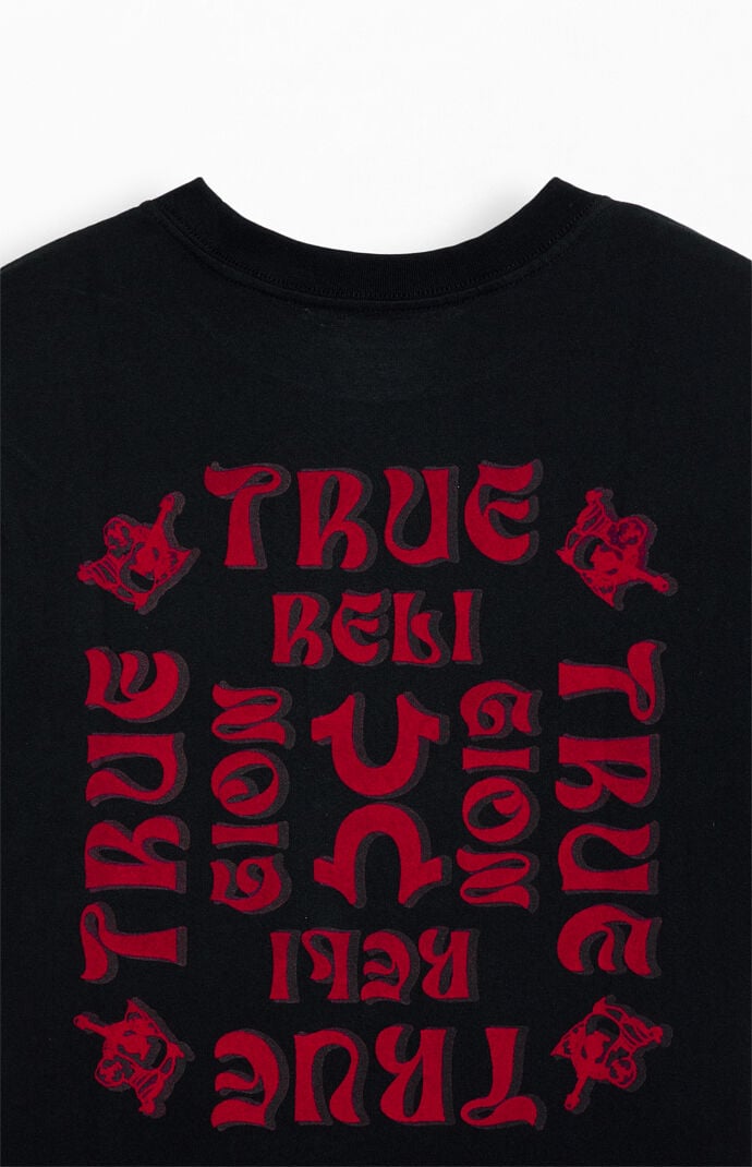 True Religion Flocked Logo Oversized T-Shirt | PacSun
