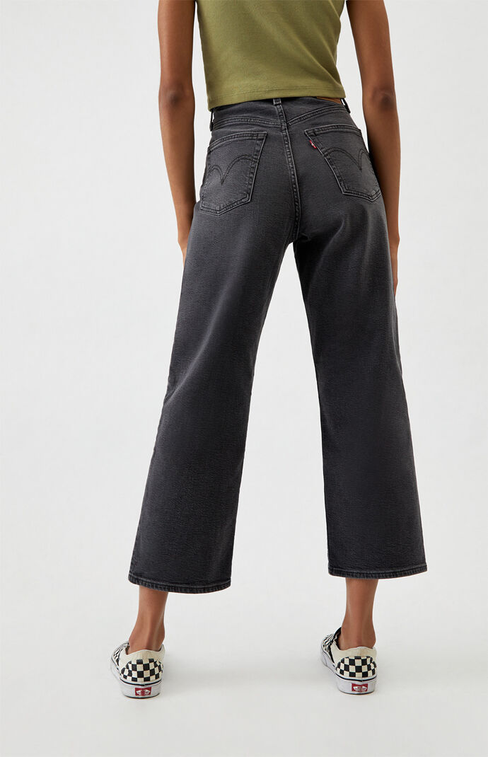 levi black straight leg jeans