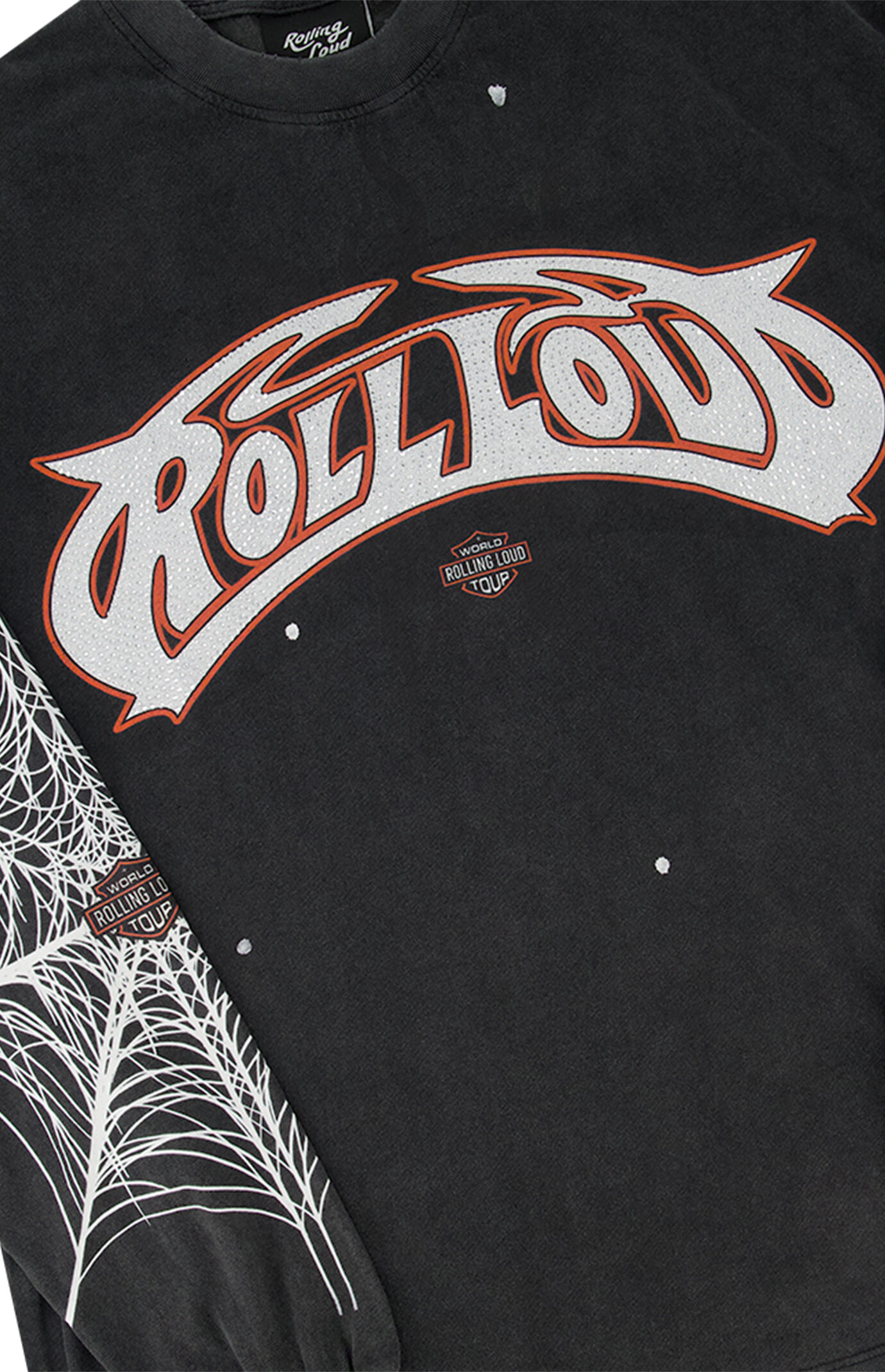 Rolling Loud Rhinestone Long Sleeve T-Shirt