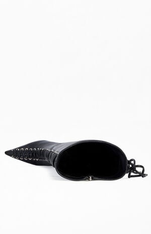 Women's Thaumus Black Wedge Boots image number 4
