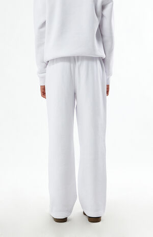 Tennis White Baggy Sweatpants image number 4