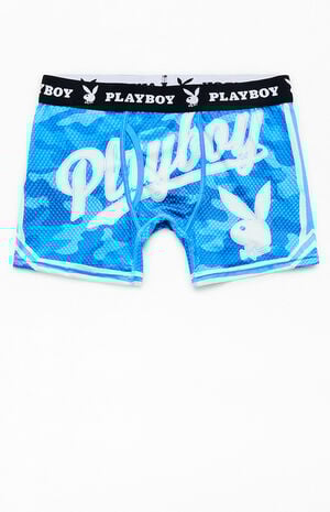 By PacSun Blue Camo Varsity Boxer Briefs image number 1