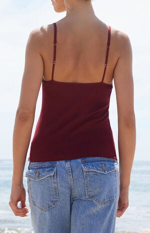 Burgundy Arden Tank Top image number 4
