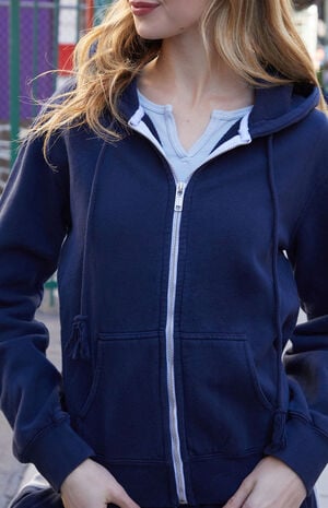 Blue Full Zip Hoodie image number 2