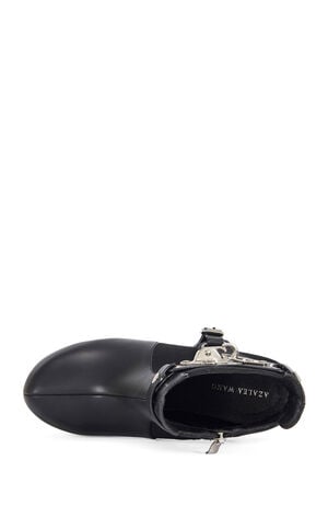 Women's Abyss Black Platform Hardware Booties image number 4