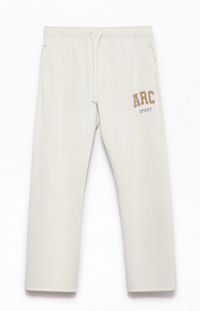 A.R.C. Cream Fleece Baggy Sweatpants