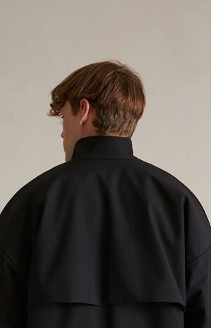 Black Bonded Nylon Field Trench Coat image number 5