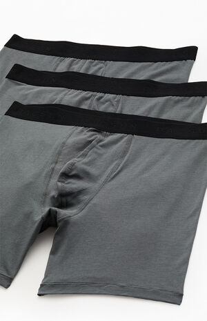 3 Pack Charcoal Boxer Briefs image number 2