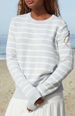 Light Blue Striped Martha Sweater image number 2