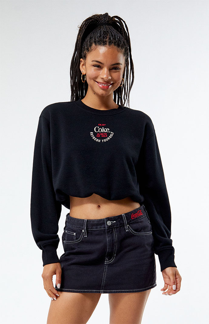 Coca cola hot sale crop top hoodie