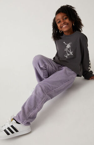 Lilac Corduroy Straight Leg Jeans image number 1