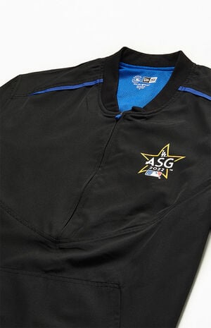 New Era Men's La Dodgers Ripstop Half Zip Shirt in Black - Size Medium