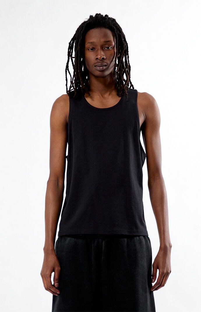 Pacsun Black Classic Ribbed Muscle Tank Top
