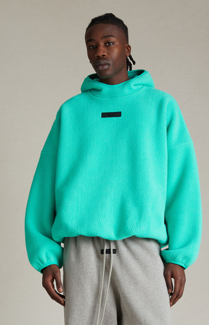 Fear of God Essentials Mint Leaf Polar Fleece Hoodie | PacSun Fear of God Essentials Mint Leaf Polar Fleece Hoodie | PacSun