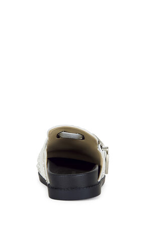 Virgile White Pearl Rhinestone Clogs image number 3