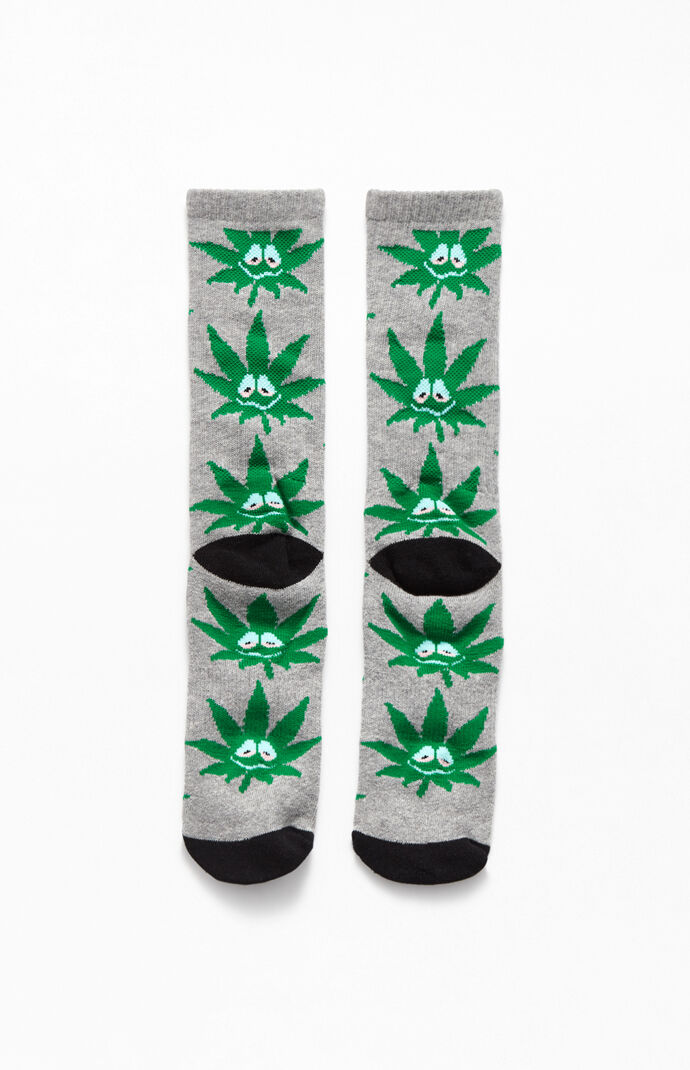 Green Plantlife Buddy Crew Socks