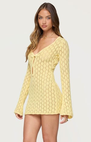 Brie Cut Out Crochet Mini Dress image number 1