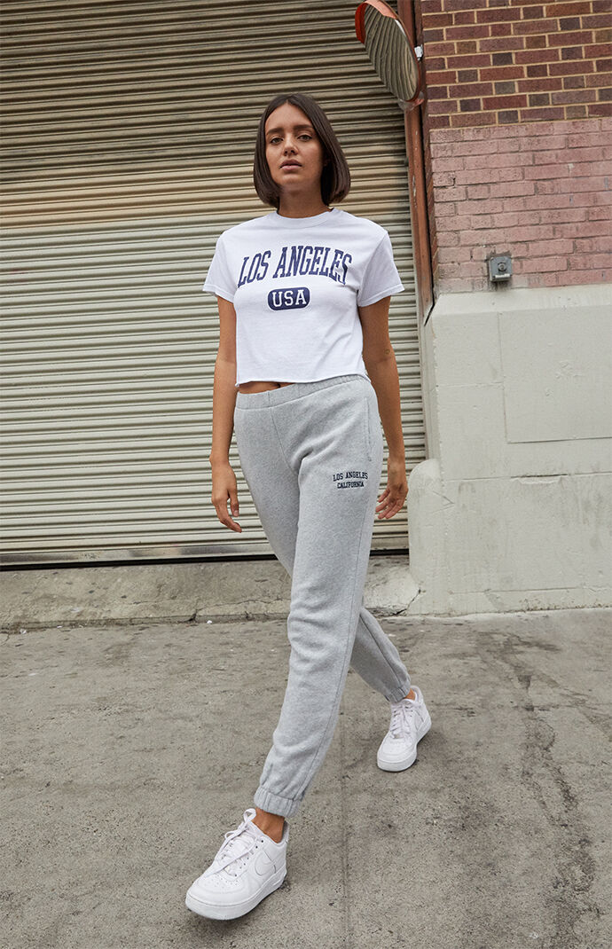 Cropped LA USA T-Shirt