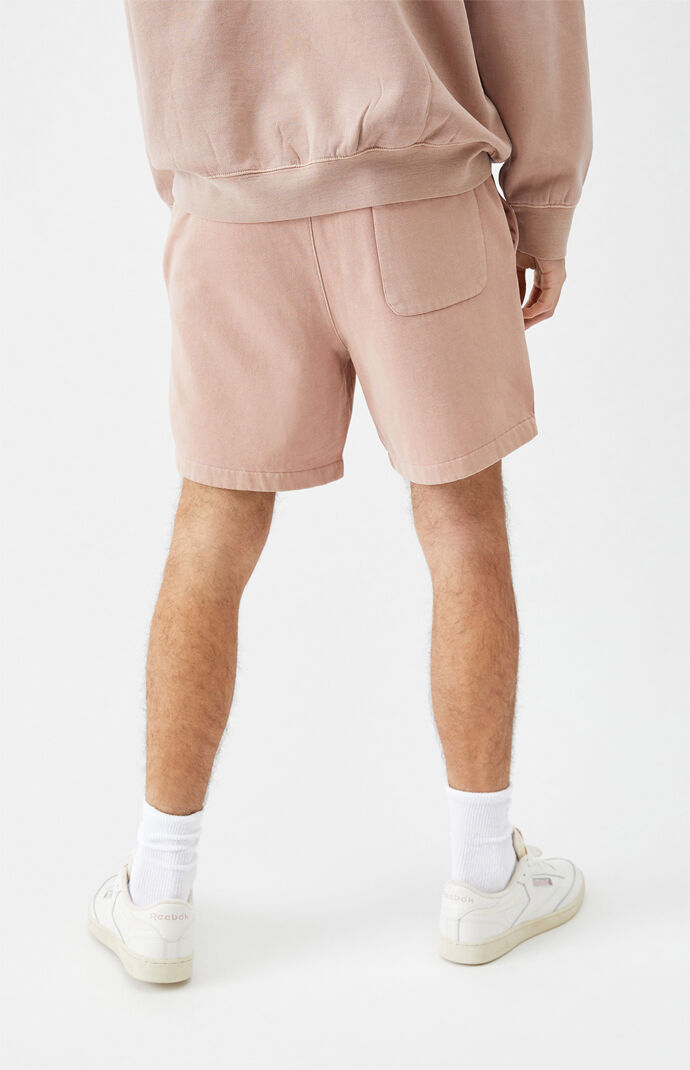 PacSun Pink Vintage Wash Fleece Drawstring Volley Shorts PacSun