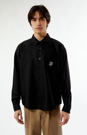 x PacSun Logo Button Up Long Sleeve Shirt image number 1