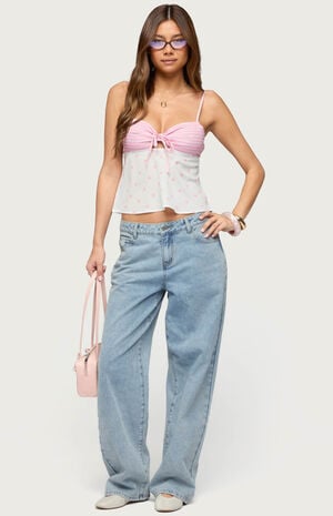 Tilly Mixed Print Top image number 5