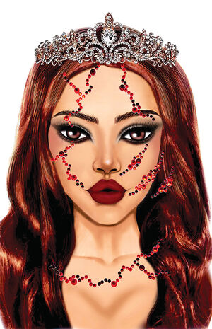 Costume Bloody Face Jewels Sticker image number 1
