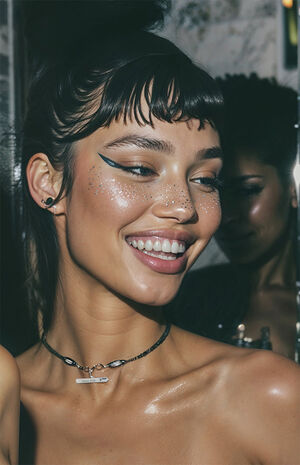 Silver Glitter Freckles Makeup Patches image number 4