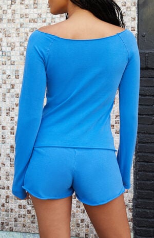 Electric Blue Bonnie Long Sleeve Top image number 4