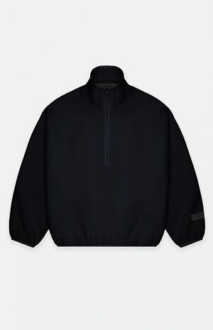 Jet Black Polar Fleece Half Zip Sweatshirt image number 6
