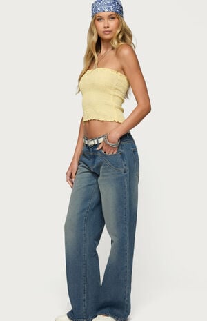 Ronny Curved Stitch Low Rise Jeans image number 4