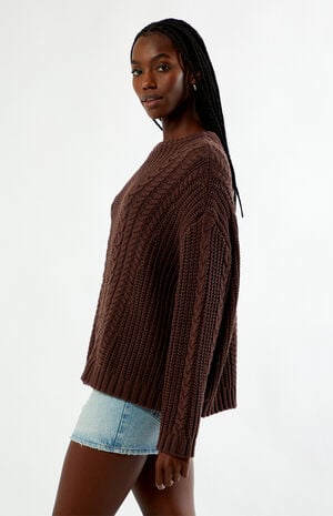 Magnolia Cable Knit Oversized Sweater image number 3