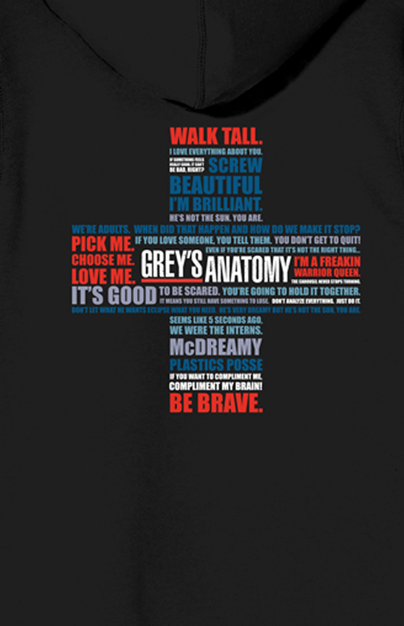 Grey's Anatomy Cross Collage Zip Up Hoodie | PacSun