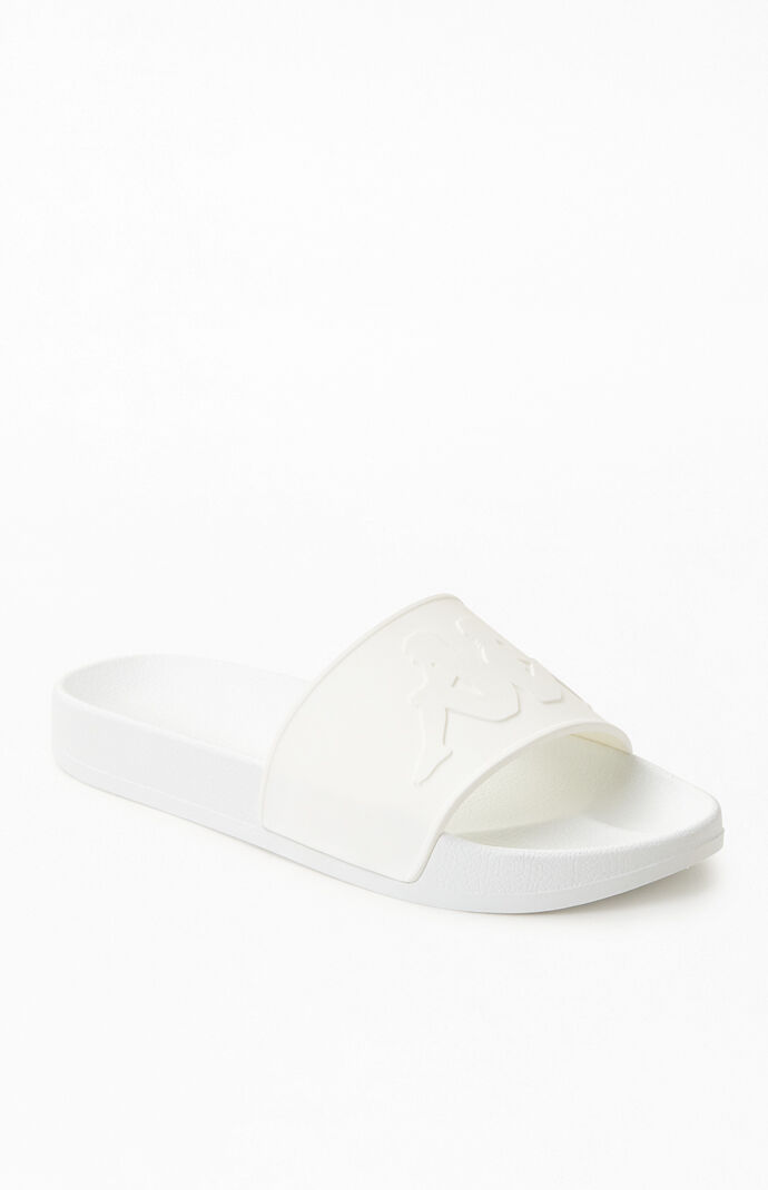 white kappa sandals