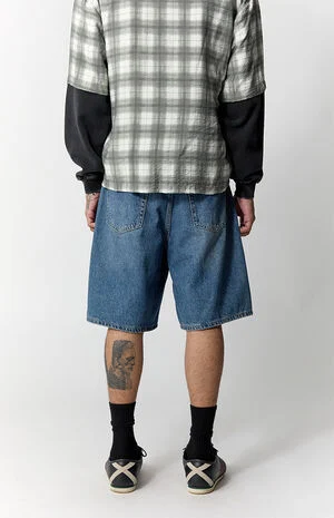 Parker Baggy Jean Shorts Medium Blue image number 4