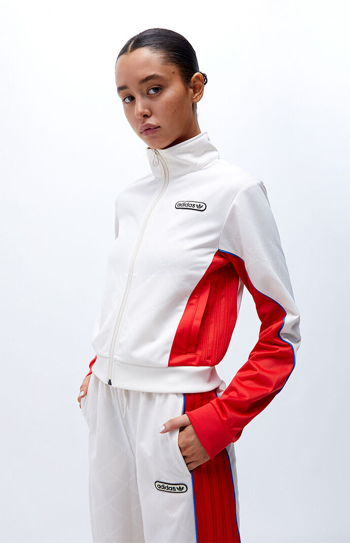 Adidas off deals white jacket