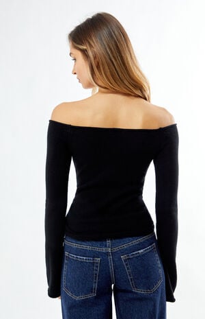 Carrie Cinched Off-The-Shoulder Sweater image number 3