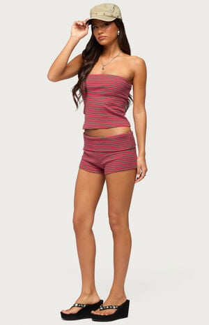 Monikah Striped Built In Bra Tube Top image number 4