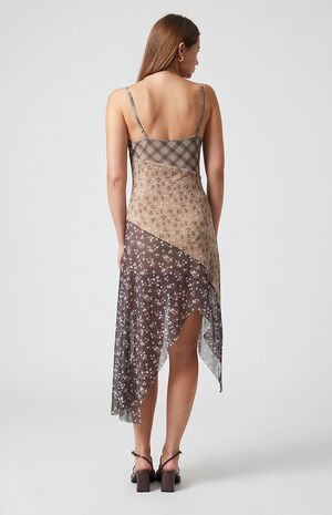 Kennedy Mixed Print Asymmetrical Midi Dress image number 4