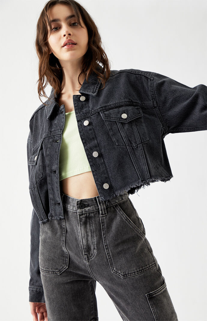 black denim jacket pacsun