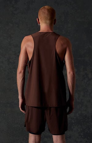Brown Active Standard Performance Tank Top image number 3