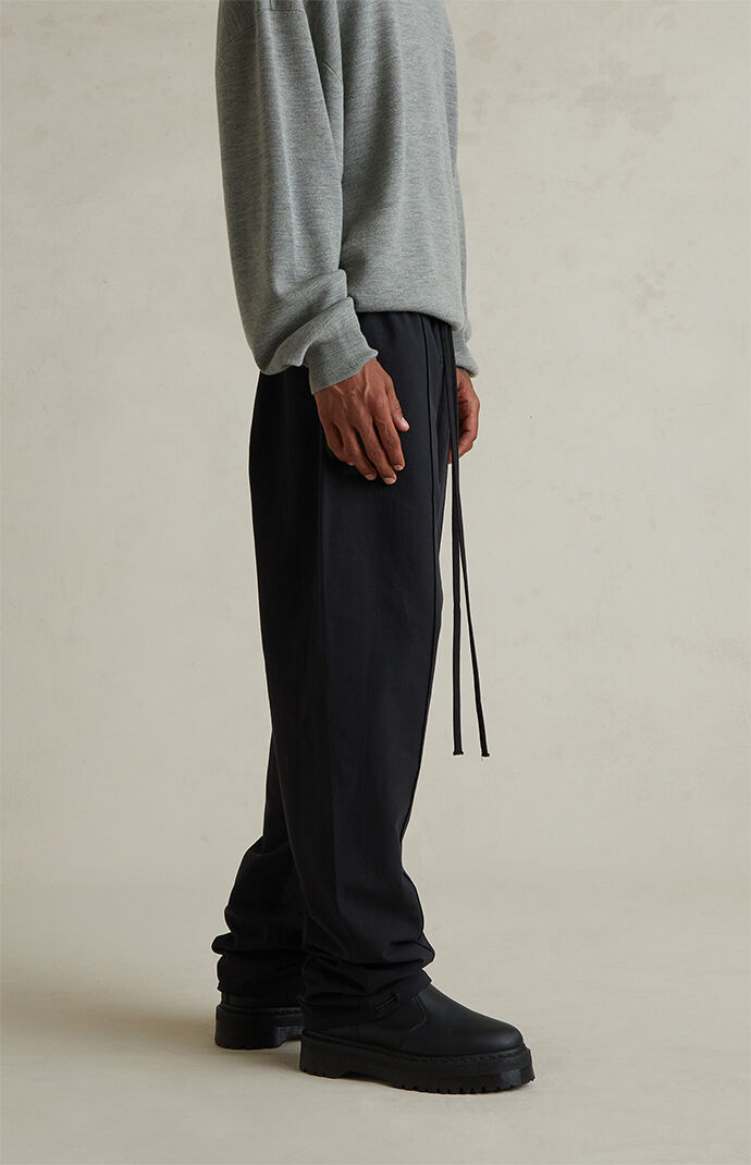 Fear of God ESSENTIALS Jet Black Oxford Relaxed Pants | PacSun