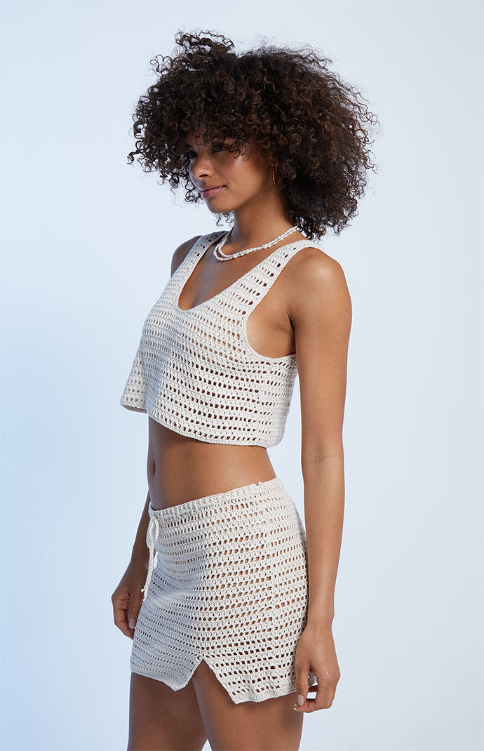 White crochet skirt images hot sale