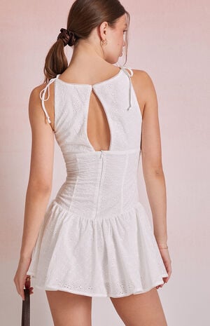 Eleanor Eyelet Tie Front Mini Dress image number 4