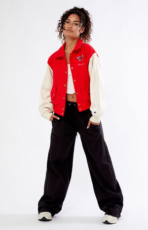 Red Letterman Patch Jacket image number 1