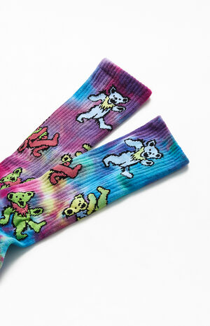Tie-Dyed Grateful Dead Crew Socks image number 3