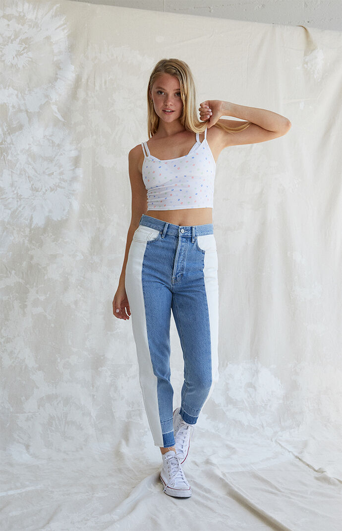 pacsun light blue ultra high waisted slim fit jeans