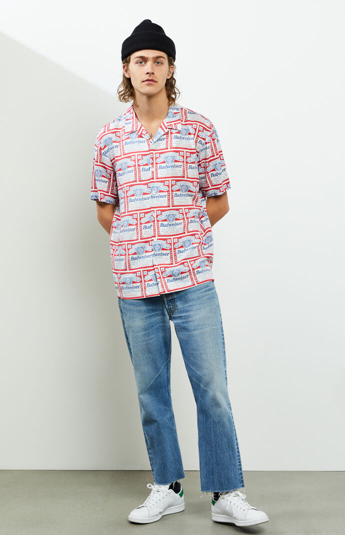 By PacSun Label Print Camp Shirt